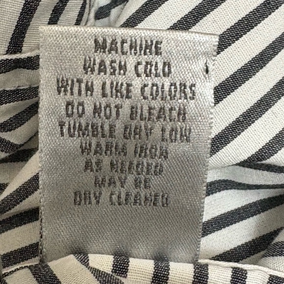 Chico’s Black & White Striped Poplin Button Front Blouse | Size 3 (XL) - Picture 7 of 9